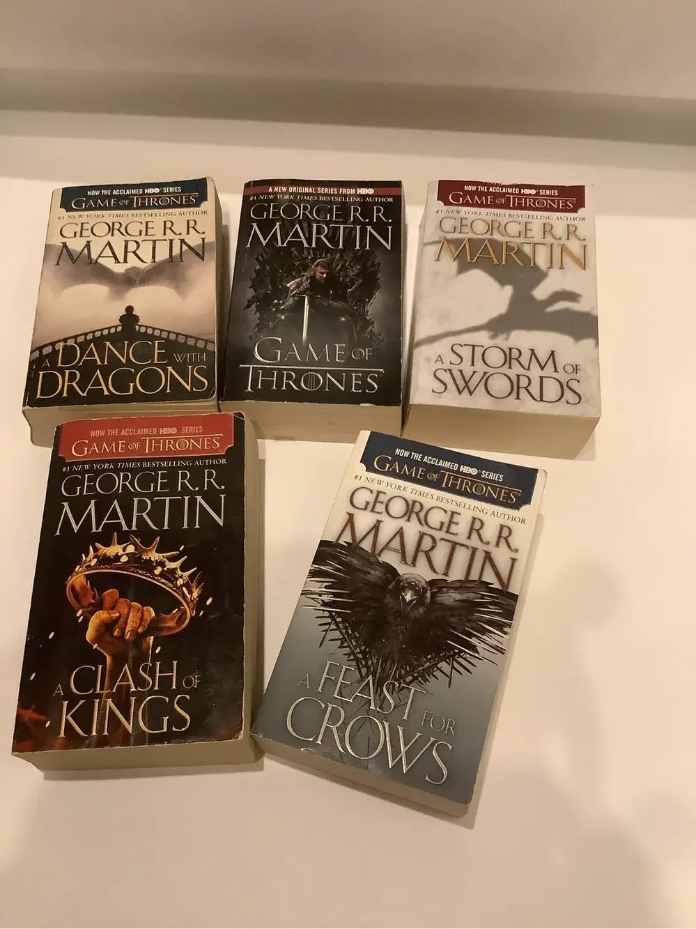 Game of Thrones A Song of Ice and Fire 5 Book Paperbacks Set George RR Martin